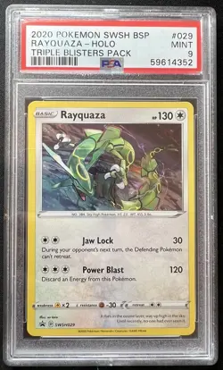 Rayquaza - SWSH029 - PSA 9 - Cosmos Holo - SWSH Black Star Promo - Pokemon Card - Image 1