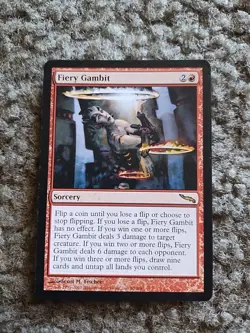 MTG Fiery Gambit Mirrodin Regular, See Desc - Image 1