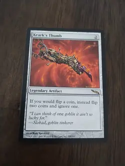 MTG Krark's Thumb Mirrodin Regular, See Desc - Image 1
