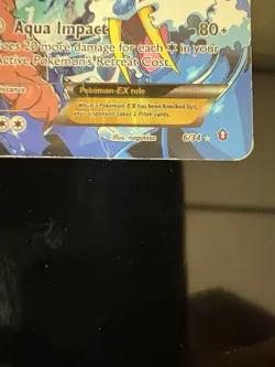 Pokemon TCG Team Aqua's Kyogre EX Double Crisis 6/34 LP Condition - Image 3