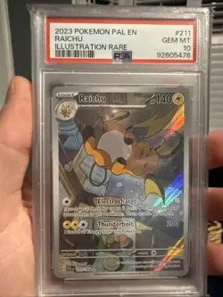 Raichu PSA 10 Pokemon Card 211/193 Paldea Evolved Illustration Rare Holo 2023 - Image 1