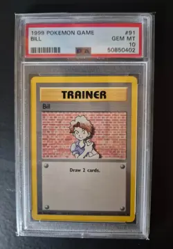 Pokemon Bill Base Set 1999 #91 PSA 10 - Image 1