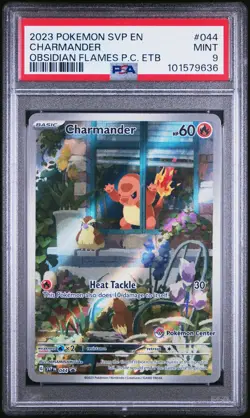 2023 POKEMON OBSIDIAN FLAMES POKEMON CENTER ETB PROMO SVP #044 CHARMANDER PSA 9 - Image 1