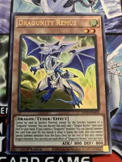 Yu-Gi-Oh Dragunity Remus 1st Edition Ghosts From the Past GFTP-EN038 TCG - Image 1