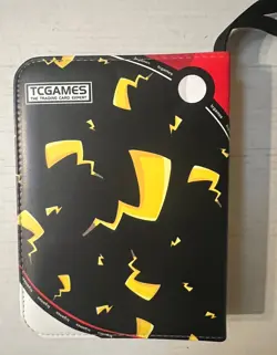 Tcgames Card Binder 4 Pocket Pokemon Pickachu Bolts w/ 81 cards See Description - Image 2