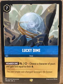 Lucky Dime 165/204 Into the Inklands Regular NM Lorcana Card - Image 1