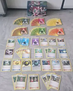 Pokemon Card Bundle Job Lot Bundle of 90 Cards With Box Preloved Mix - Image 2