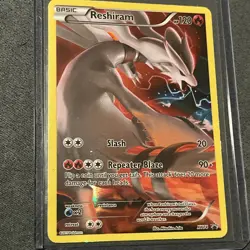 Pokemon Reshiram Full Art Holo Black Star Promo Card 2015 XY #XY74 - Image 5