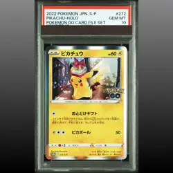 PSA 10 Pikachu Promo Holo 272/S-P Pokemon GO File Set Japanese Pokemon Card TCG - Image 1
