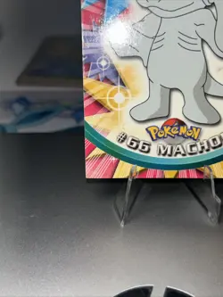 Machop #66 - 1999 Topps Pokemon TV Animation Edition Series 1 Red Label - LP - Image 5