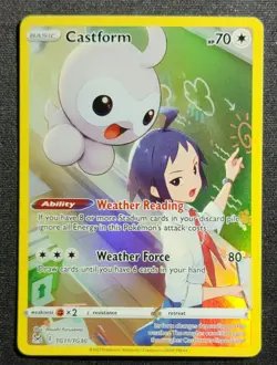 Castform TG11/TG30 Lost Origin Trainer Gallery Ultra Rare Pokemon Card - Image 1