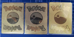 Metal Gold Card-Pokemon 1st Edition Base Set Shadowless Charizard 3 Metal cards - Image 3
