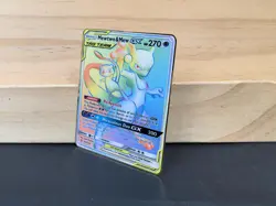 Mewtwo & Mew GX Rainbow Gold Metal Pokemon Card Collectible. Gift/Display. - Image 2