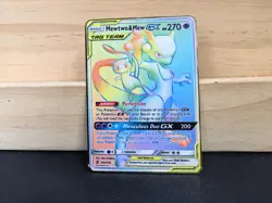 Mewtwo & Mew GX Rainbow Gold Metal Pokemon Card Collectible Gift/Display - Image 3