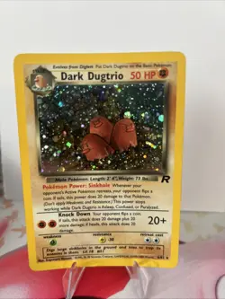 Pokemon TCG Dark Dugtrio Holo Rare Card 6/82 Team Rocket Series - Image 1