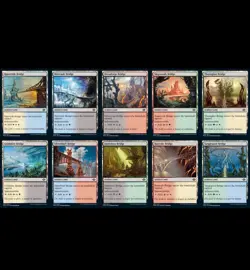 10 x Artifact BRIDGE Lands - 1 Of Each Two Color Lands - Magic MTG - Image 1