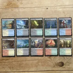10 x Artifact BRIDGE Lands - 1 Of Each Two Color Lands - Magic MTG - Image 2