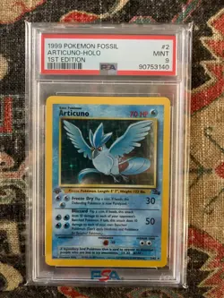 Articuno Holo 1999 Pokemon Fossil First Edition PSA 9 Mint - Image 1