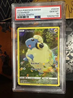 2023 POKEMON SWSH CROWN ZENITH GG34/GG70 PSA 10 MAREEP FA - Image 1