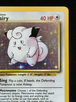 1999 Clefairy 5/102 Base Set Unlimited Holo Rare Pokemon TCG LP - Image 4