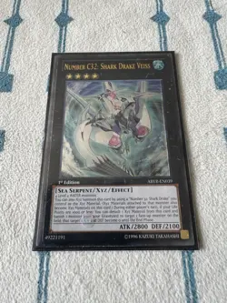 Yugioh Number C32: Shark Drake Veiss ABYR-EN039 Ultimate Rare 1st Edition M/NM - Image 1