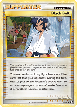 Black Belt 85/102 Uncommon | HS-Triumphant | Pokemon Card - Image 1