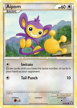 Aipom 55/102 Common | HS-Triumphant | Pokemon Card - Image 1