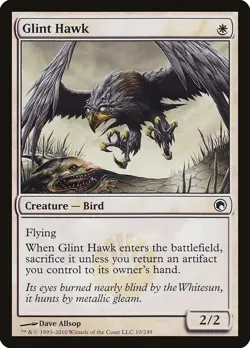 TOP Glint Hawk / Glitzerfalke - SCARS of MIRRODIN - englisch near-mint -) - Image 1