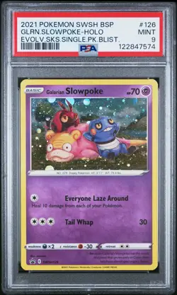 2021 POKEMON SWSH BLACK STAR PROMO #126 GALARIAN SLOWPOKE-HOLO PSA 9 - Image 1