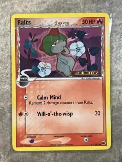 Ralts (Delta Species) 61/101 STAMPED Pokemon Dragon Frontiers Reverse Holo (MP) - Image 1