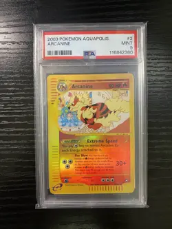 2003 POKEMON AQUAPOLIS #2 ARCANINE PSA 9 - Image 1