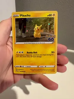 2022 Pokemon, Pokemon GO, #27/78 Pikachu, Cosmos Holo Common Promo NM 1113 #299 - Image 1