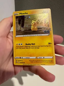 2022 Pokemon, Pokemon GO, #27/78 Pikachu, Cosmos Holo Common Promo NM 1113 #299 - Image 3