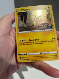 2022 Pokemon, Pokemon GO, #27/78 Pikachu, Cosmos Holo Common Promo NM 1113 #299 - Image 5