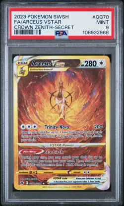 2023 POKEMON SWORD & SHIELD CROWN ZENITH SECRET FULL ART/ARCEUS VSTAR PSA 9 - Image 1