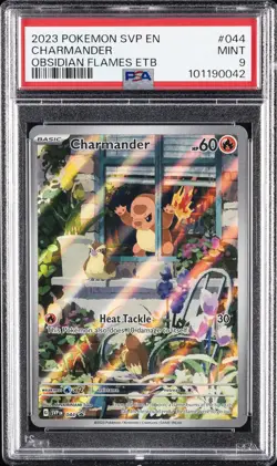 2023 POKEMON SVP EN-SV BLACK STAR PROMO #044 CHARMANDER PSA 9 - Image 1