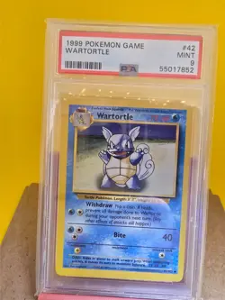 1999 POKEMON GAME BASE SET #42 WARTORTLE - #55017852 - PSA MINT 9 - Image 1