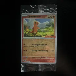 Pokemon 151 Charmander Gamestop Stamped Reverse Holo Promo 004/165 Sealed - Image 1