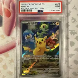 2023 Pokemon - SVP EN Pikachu Paldea Evolved ETB #27 PSA 9 - Image 4