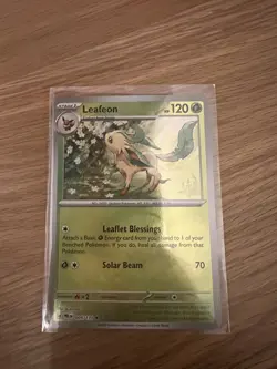 Pokemon Leafeon 005/131 Masterball Reverse Holo Prismatic Evolutions - Image 1