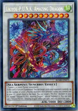 Ukiyoe-P.U.N.K. Amazing Dragon BLMR-EN075 Yugioh Near Mint or Better 1st Edition - Image 1