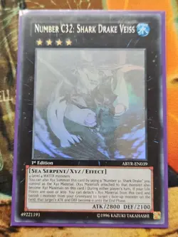 Number C32: Shark Drake Veiss Ghost 1st Edition ABYR-EN039 VLP No Foil Scratches - Image 1