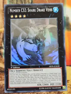 Number C32: Shark Drake Veiss Ghost 1st Edition ABYR-EN039 VLP No Foil Scratches - Image 3