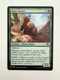 Giant Beaver MTG Magic the Gathering Card NM Near Mint OTJ - Image 1