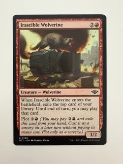 Irascible Wolverine MTG Magic the Gathering Card NM Near Mint OTJ - Image 1