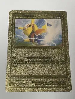 Pikachu Gold Foil Fan Art Textured Collector Pokemon Tcg Card Pk18 - Image 1