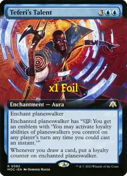 MTG Foil Borderless Commander: March of the Machine MOC Teferi's Talent MINT - Image 1