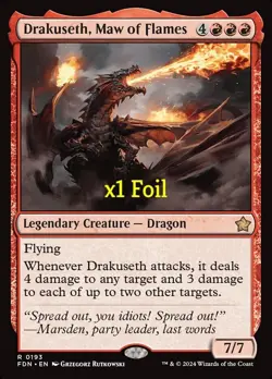 MTG Foil Foundations FDN Drakuseth, Maw of Flames MINT - Image 1