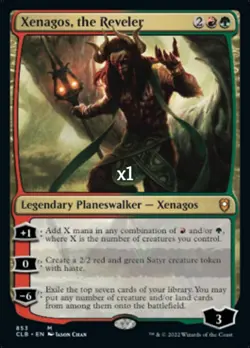 MTG CMR: Battle for Baldur's Gate CLB Xenagos, the Reveler + Tokens MINT - Image 1