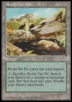 Rocky Tar Pit - Light Play MTG Mirage - Image 1